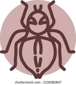 Schwarze Schabe, Illustration, Vektorgrafik auf weißem Hintergrund.