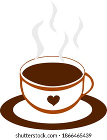 black coffe cup illustration vector