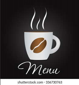 Black Coffee Background. Photo-Realistic Vector. EPS10
