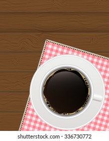 Black Coffee Background. Photo-Realistic Vector. EPS10