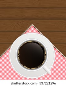 Black Coffee Background. Photo-Realistic Vector. EPS10