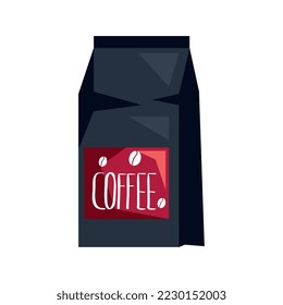 black coffee bag packing product
