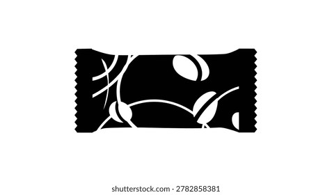 Black coffee bean design on white