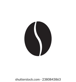 black coffee bean icon vector template illustration logo design