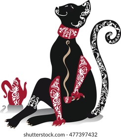 black coffee cat fun drinking coffee