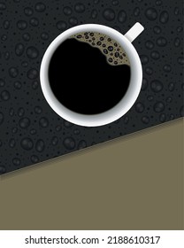 black coffee cup drink poster