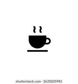 Black Coffee Cup Icon Vector