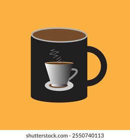 Black Coffee cup illustration art