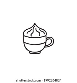 Black coffee cup illustration template