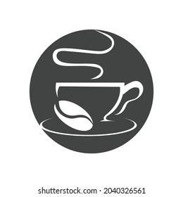 black coffee  cup logo vector design template