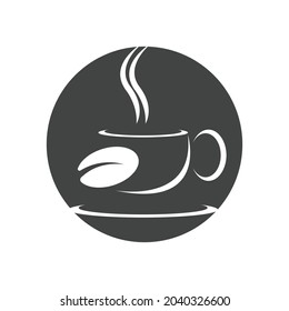 black coffee  cup logo vector design template