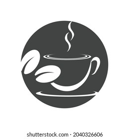 black coffee  cup logo vector design template