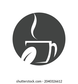black coffee  cup logo vector design template