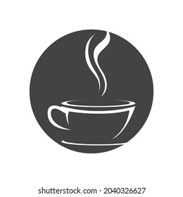 black coffee  cup logo vector design template