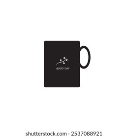 Plantilla de Vector con logotipo de taza de café negro