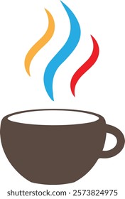 Black coffee cup silhouette vector