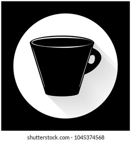 Black coffee cup vector illustration