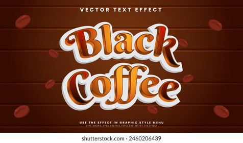 Black Coffee Editable Text Effect Template