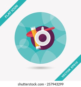 black coffee flat icon with long shadow,eps10