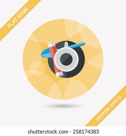 black coffee flat icon with long shadow,eps10