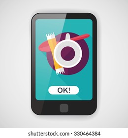 black coffee flat icon with long shadow,eps10