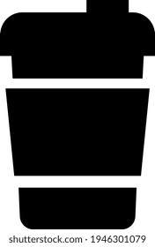 Café preto para ir, ilustração, vetor em um fundo branco