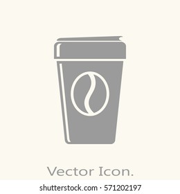 black coffee icon isolated sign symbol and flat style for app, web and digital design. Vector illustration.