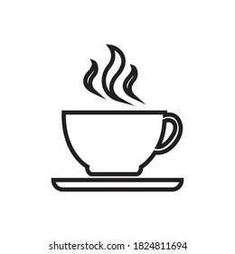 Schwarzer Kaffee-Logo, Vektorgrafik