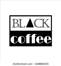 black coffee logo image vector