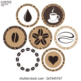 Black coffee. Logo. Vector illustration