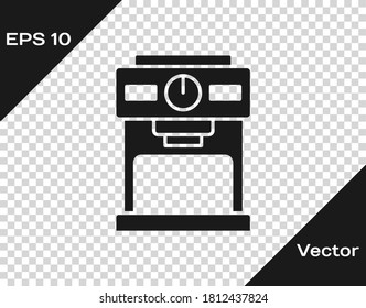 Black Coffee machine icon isolated on transparent background. Vector.