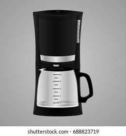 Black coffee maker with divisions