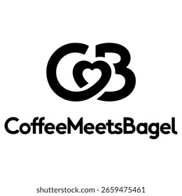 El café negro se encuentra con el logotipo del App del bagel Icono oficial del Vector para el diseño de UI UX