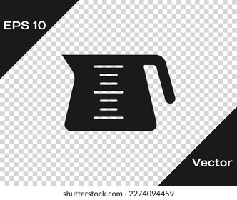 Black Coffee pot icon isolated on transparent background.  Vector