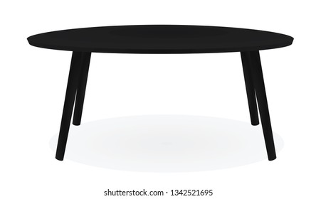 Black coffee table. vector illustration