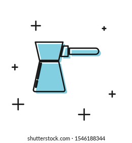 Black Coffee turk icon isolated on white background.  Vector Illustration