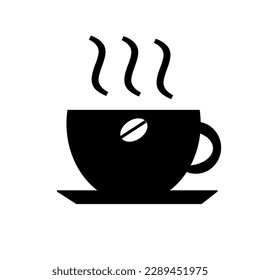 Schwarzer Kaffee, Vektorgrafik für Logo oder Symbol