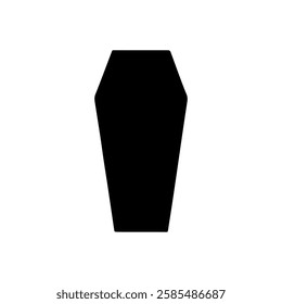 Black Coffin silhouette vector illustration on white background