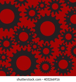 black cogs (gears) on color background