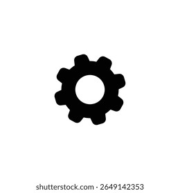 black cogWheel icon vector illustration on isolated background. setting sign concept.