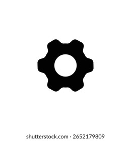 black cogWheel icon vector illustration on isolated background. setting sign concept.
