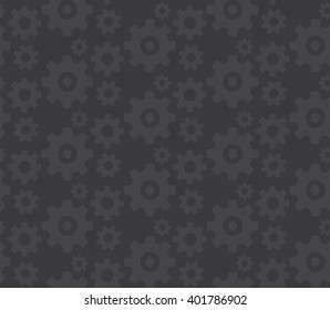 black cogwheel machine seamless background vector