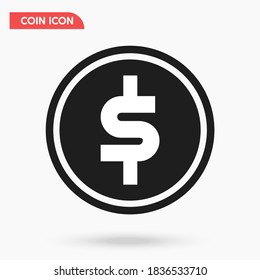 Modelo vectorial de monedas negras - dinero en efectivo, vectores de valor .