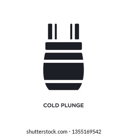 black cold plunge isolated vector icon. simple element illustration from sauna concept vector icons. cold plunge editable logo symbol design on white background. can be use for web and mobile