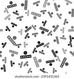 Black Collar with name tag icon isolated seamless pattern on white background. Simple supplies for domestic animal. Cat and dog care. Pet chains.  Vector