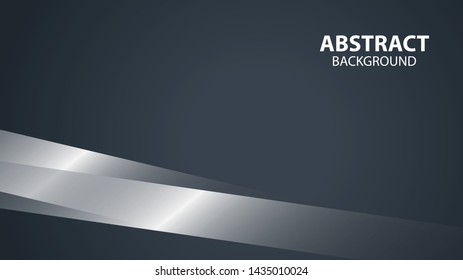 Black color Abstract background. Silver line on layers and textured background. decoration Modern shape design concept