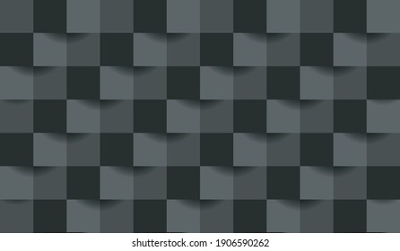 textura de fondo cuadrado abstracto de color negro, ilustración vectorial de papel pintado.