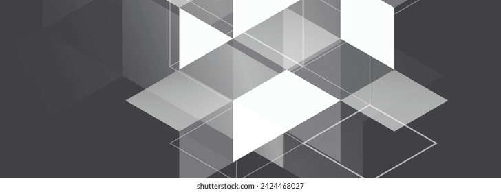 Black color abstract triangle pattern background design.