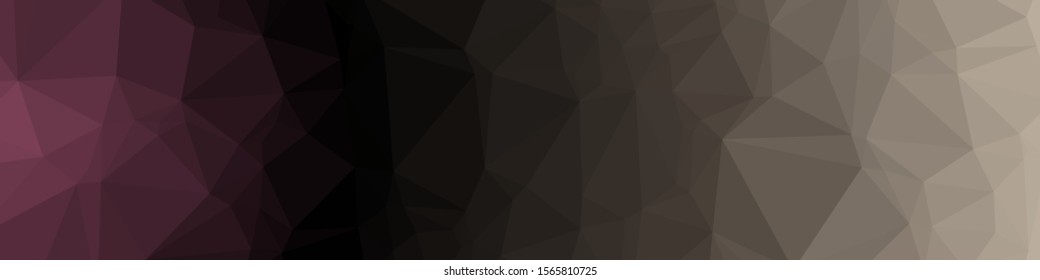 Black Color Abstract trianglify Generative Art background illustration