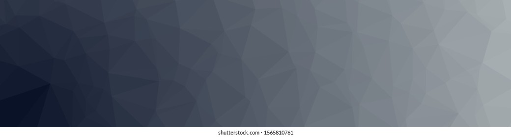 Black Color Abstract trianglify Generative Art background illustration